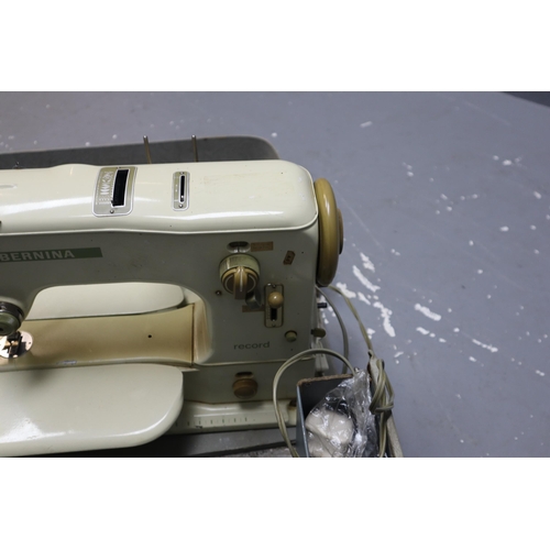 867 - A Cased Bernina 530-2 Sewing Machine, With Power Cable and Foot Pedal. In Working Order