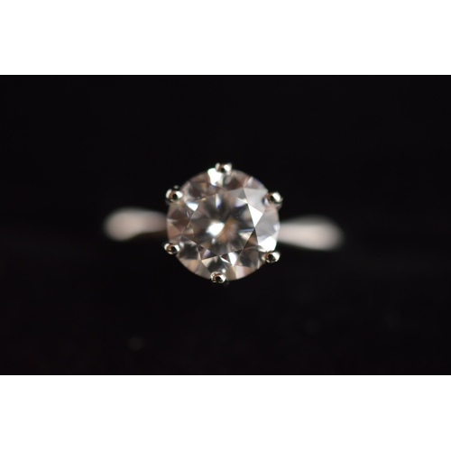 86 - Silver 925, Moissanite Stoned Ring Complete with Light up Presentation Box