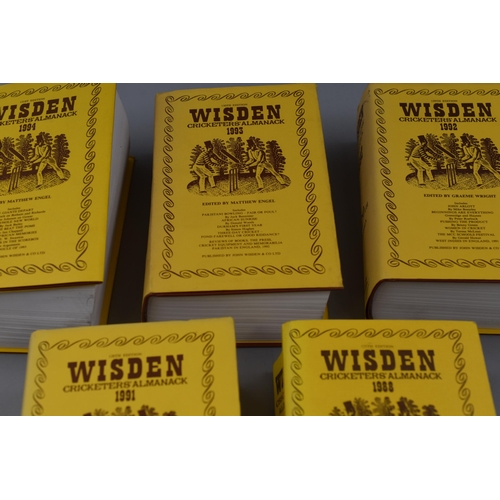 590 - Five Wisden Cricketers Almanacks (1988,1991,1992,1993,1994)