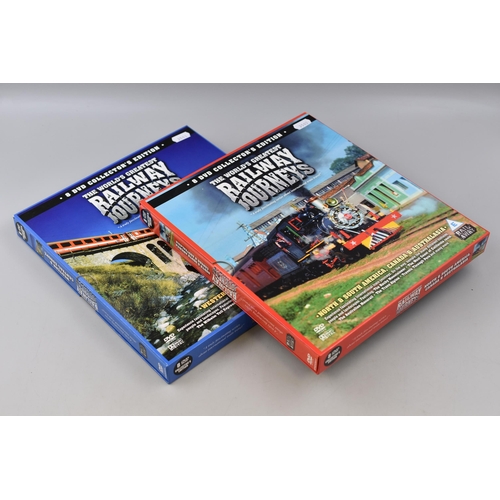 628 - Two 8 DVD collections of the world greatest railway journeys