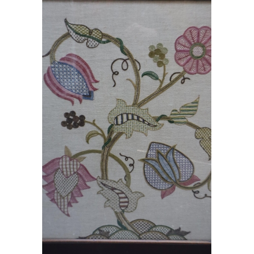 680 - A embroidered wooden fire screen (31