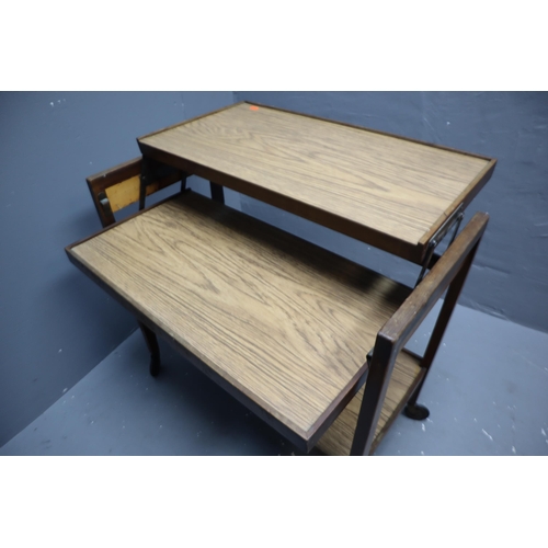 711 - Wooden Extendable Tea Trolley 30