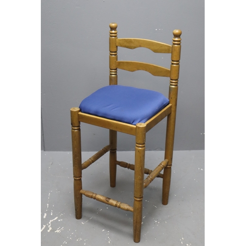 717 - Solid Stain Pine High Chair Approx 37.5