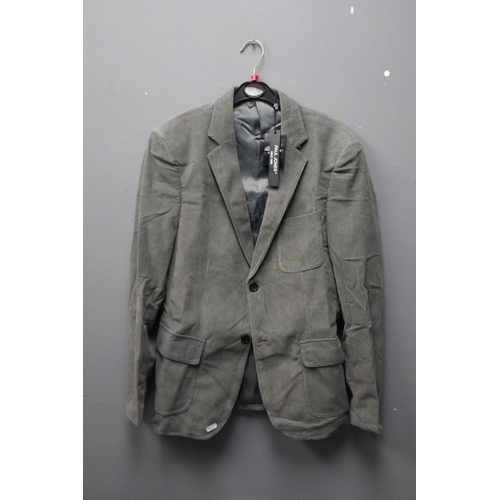 721 - Paul Jones corduroy jacket size small new with tags colour grey