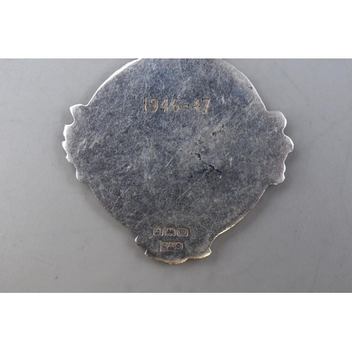 40 - Hallmarked Birmingham Silver Football Medal (1946 to 1947)