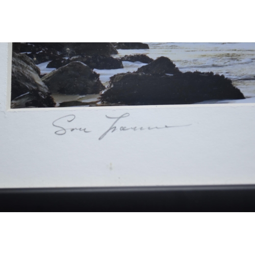 415 - A Framed and Glazed San Franciso Golden Gate Bridge Photograph, Signed By Artist. Approx 23cm x 53cm