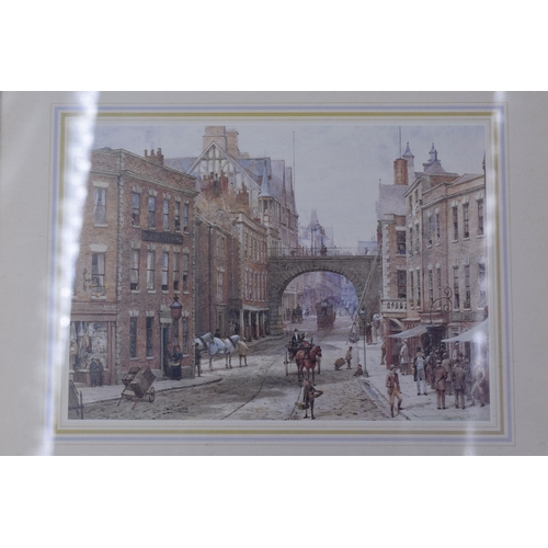 472 - Set of 4 Prints Depicting Chester and York Street Scenes in Matching Framed and Glazed Mounts