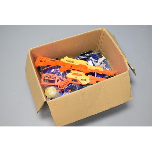 793 - A Selection of Various Nerf Guns With A Large Selection of Bullets