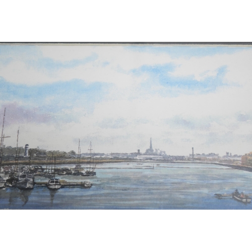 846A - Selection of 7 Framed and Glazed Prints including Signed John Blockley, and Three of Preston Marina ... 