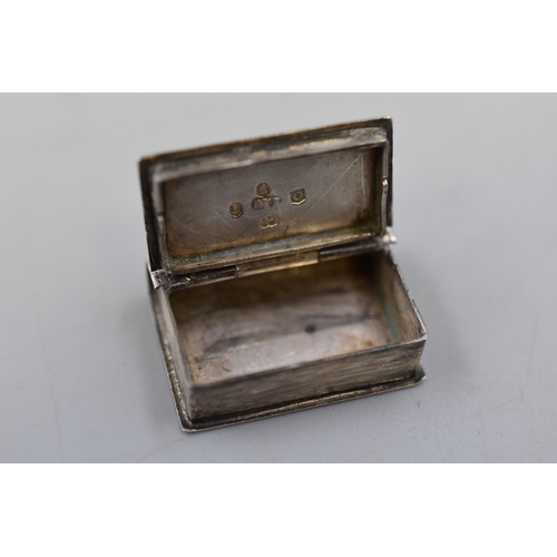 3 - George IV Hallmarked Silver Book Themed Snuff Box