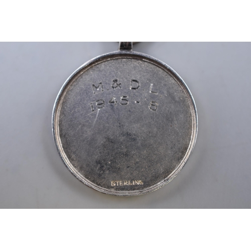 24 - Sterling Silver 1945 Football Medal