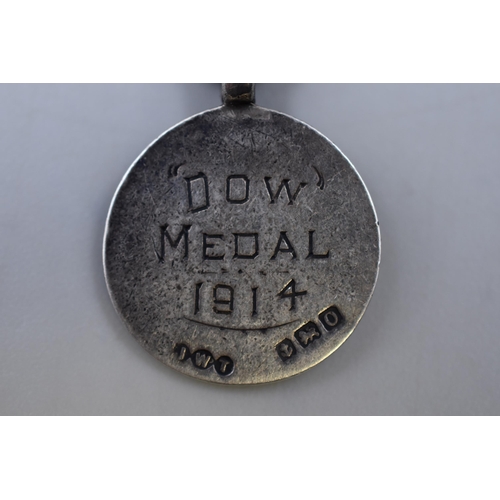 35 - Hallmarked Birmingham Silver 1914 Medal