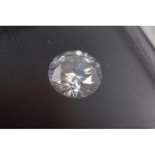 75 - Round Brilliant Cut 2.0 carat Moissanite in Case Complete with GRA Certificate