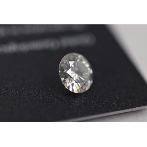 76 - Round Brilliant Cut 1.0 carat Moissanite in Case Complete with GRA Certificate