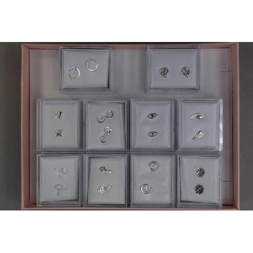 124 - Ten Pairs of S925 Earrings Complete in Presentation Boxes