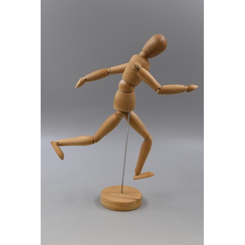 313 - Artists Wooden Articulated Mannikin (13