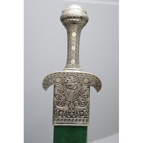 324 - A Replica Greek Short Sword Depicting Various Greek Myths, Approx 29