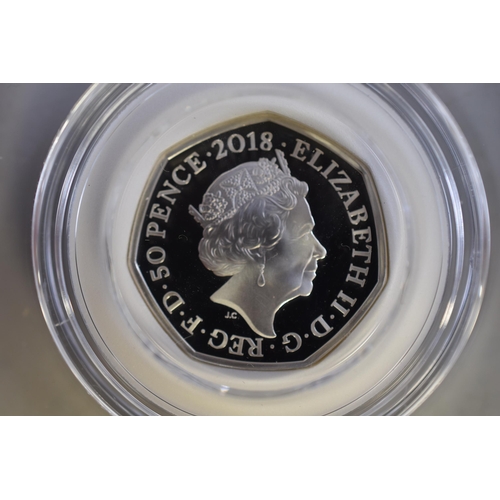 144 - A Silver Proof Royal Mint Paddington At The Palace 50p Coin, In Presentation Case With Certificate o... 