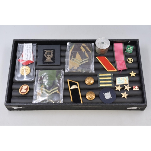 250 - Selection of Militaria including Medal, Rank Insignia, Buttons, Pips and More