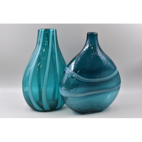 251 - Two Empoli Style Art Glass Vases (Tallest 13.5