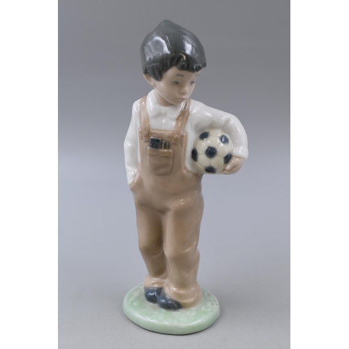 253 - Nao by Lladro Porcelain Figure of Boy with Football (8