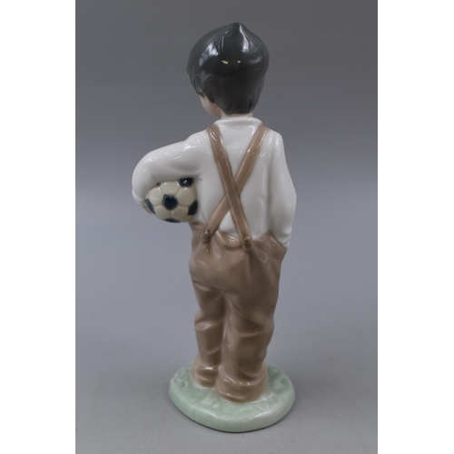 253 - Nao by Lladro Porcelain Figure of Boy with Football (8