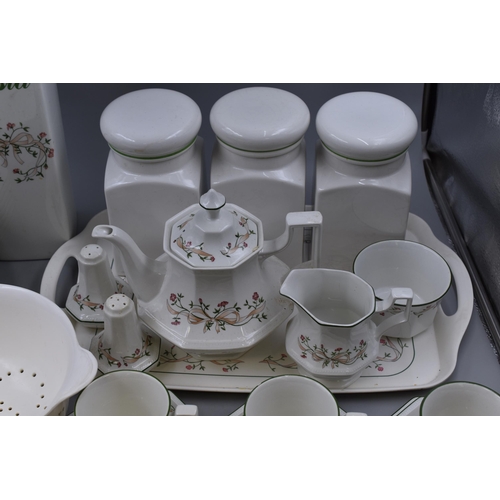 340 - A Forty-One Piece Johnson Bros Eternal Beau Tea/Dinner Service, With Six Pieces of Eternal Beau Styl... 