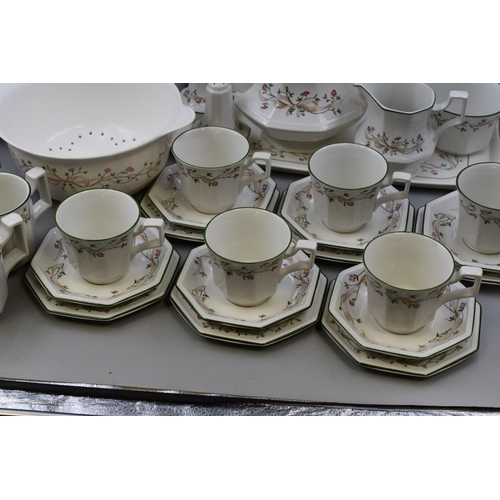 340 - A Forty-One Piece Johnson Bros Eternal Beau Tea/Dinner Service, With Six Pieces of Eternal Beau Styl... 