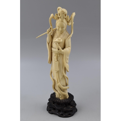 257 - Chinese Figure Standing on ornate Plinth (9