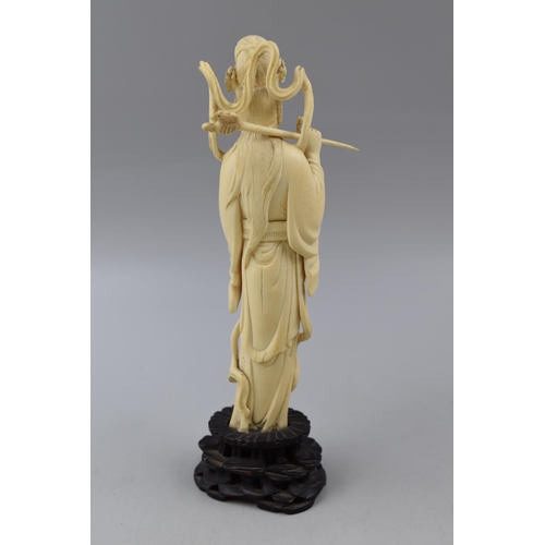 257 - Chinese Figure Standing on ornate Plinth (9