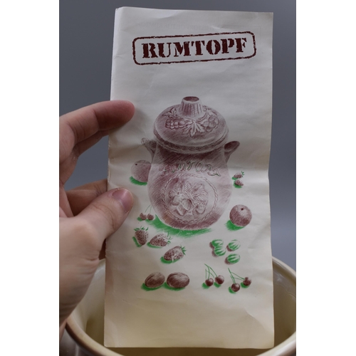 345 - Rumtopf pot with a guide on how to use it inside (12