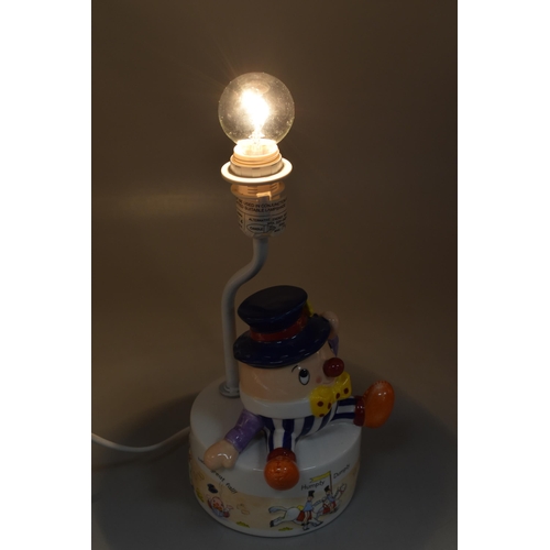 273 - An Aynsley Ceramic Nursery Rhyme Collection Humpty Dumpty Table Lamp (Lights Up, Approx 29cm Tall), ... 