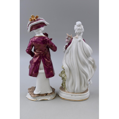 280 - Pair of European Porcelain Figures in Georgian Style Dress