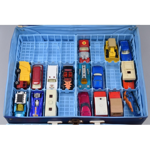 543 - A Matchbox Series Collector's Case With A Selection of Approx 40 Diecast Playworn Matchbox Model Veh... 