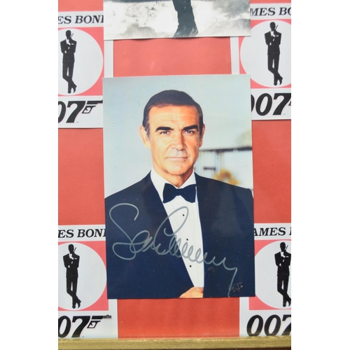 375 - A Framed and Glazed James Bond Facsimile Signed Presentation (Sean Connery - Pierce Brosnan), Approx... 