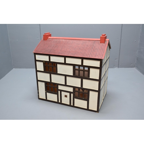 550 - Handmade Wooden Dolls House in Mock Tudor Style (62cm x 60cm)