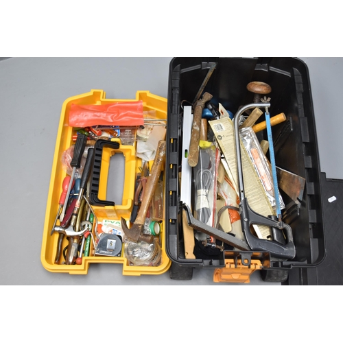 681 - Large ZAG Tool Box with Contents Including Pliers, Wire Cutters, Saw and More