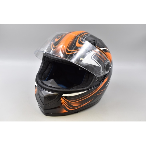 720 - As New Motorcycle Helmet with Spare Visor and Bag