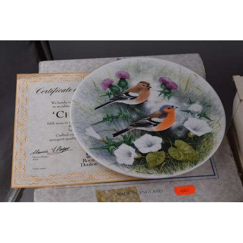 802 - Selection of Collectors Plates to Include Royal Doulton 'Birds of The Hedgerow' (x6) and Furstenberg... 