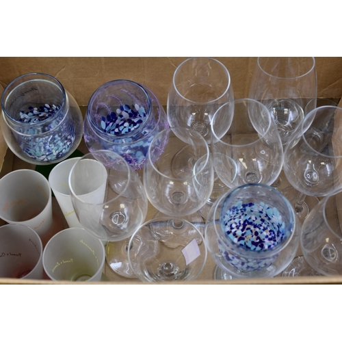 808 - Selection of quality glassware to include four coloured Pernod glasses, 3 gin glasses, 3 Mexican con... 