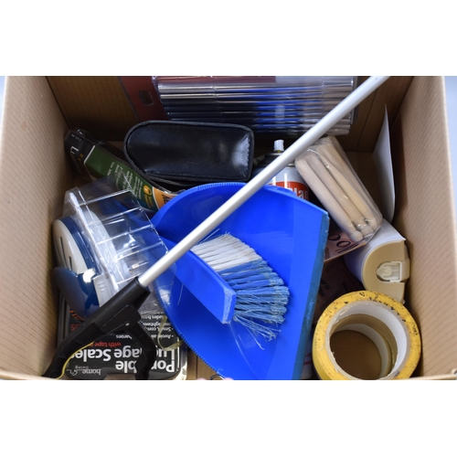 779 - Mixed lot of items to include radiator pipe covers, long reach grabber, dustpan and brush, blue ligh... 