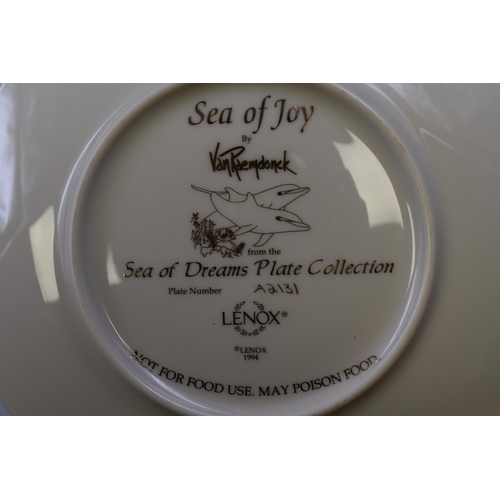 336 - A Set of Seven Lennox Sea of Dreams Collectors Plates