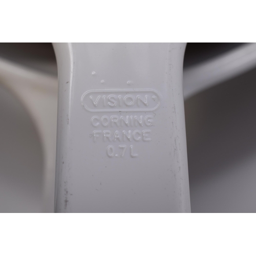 346 - Set of three Vision Corning France pots, 0.7L - 1L - 2.5L