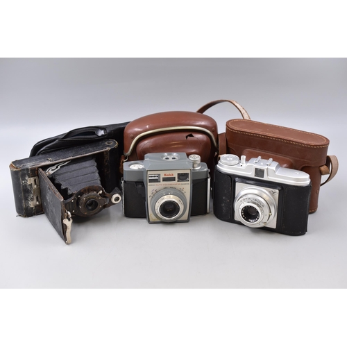 367 - Three Vintage Cameras including No2 Folding Brownie, Kodak Colorsnap 35, and a Agfa Isola