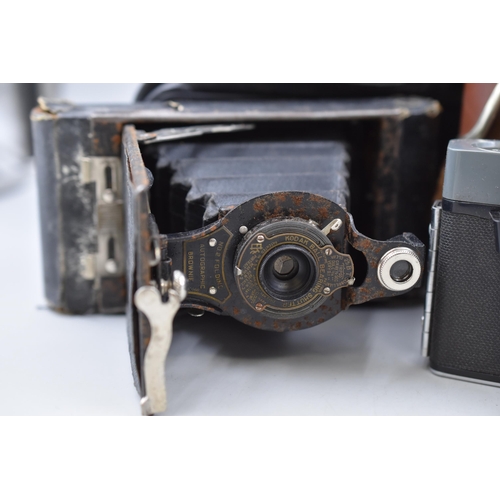 367 - Three Vintage Cameras including No2 Folding Brownie, Kodak Colorsnap 35, and a Agfa Isola