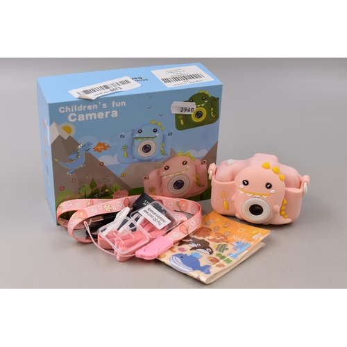 391 - Children's fun camera dinosaur fun (pink)