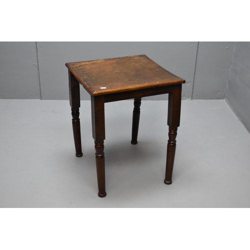 631 - Small dark wooden side table (23