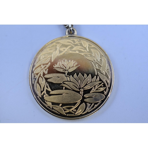 7 - Hallmarked Silver John Pinches 1977 Mothers Day Swan Medal/Pendant Necklace Complete in Presentation... 