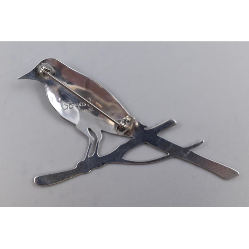 22 - Sterling Silver Bird Brooch Complete in Presentation Box