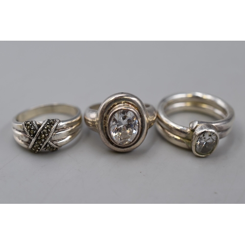 30 - Selection of 6 Silver Rings